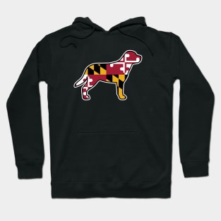 Greater Swiss Mountain Dog Silhouette with Maryland Flag Hoodie